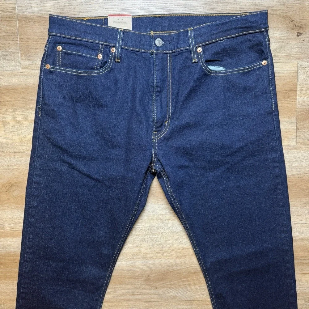 Levis 512 Jeans Men 36x32 Blue Slim‎ Tapered Stretch Denim Dark Indigo Wash NEW